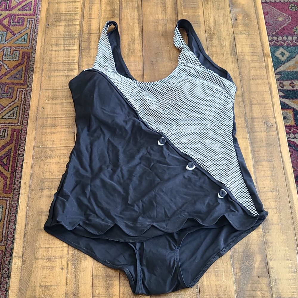 Beach bash one piece bathing suit